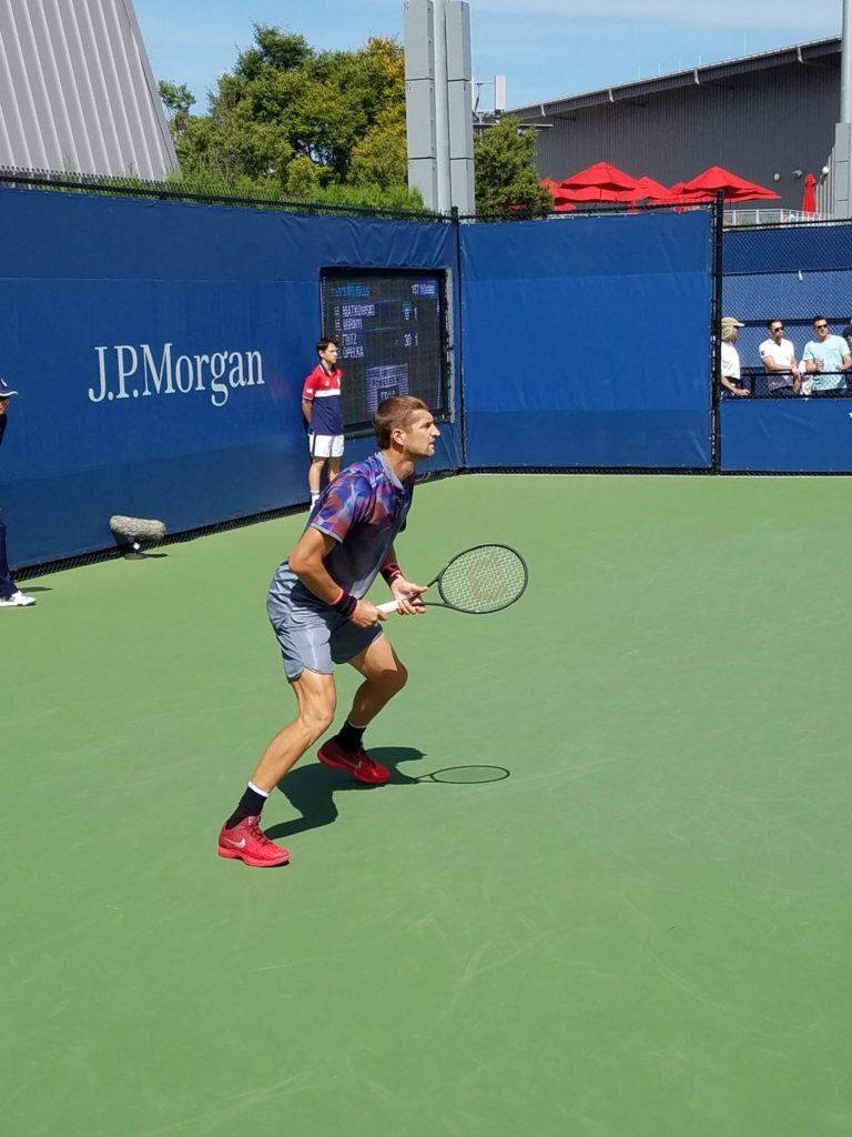 Max Mirnyi returning in a doubles match
