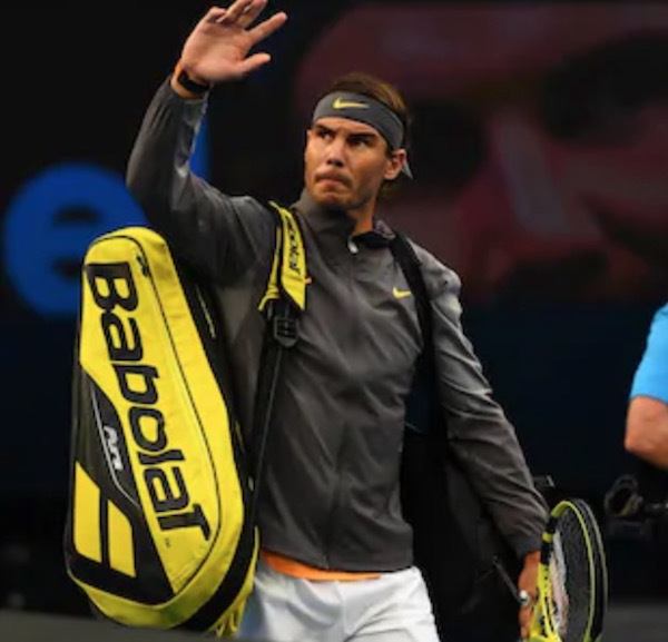 Rafael Nadal with a Babolat Tennis Bag
