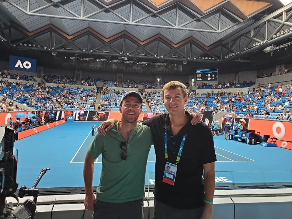 Hanlon Walsh and Will Boucek at the 2020 Australian Open