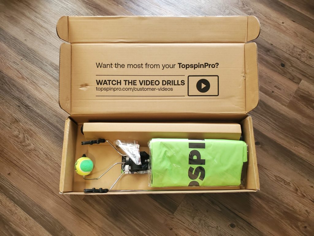 Topspin Pro box with contents