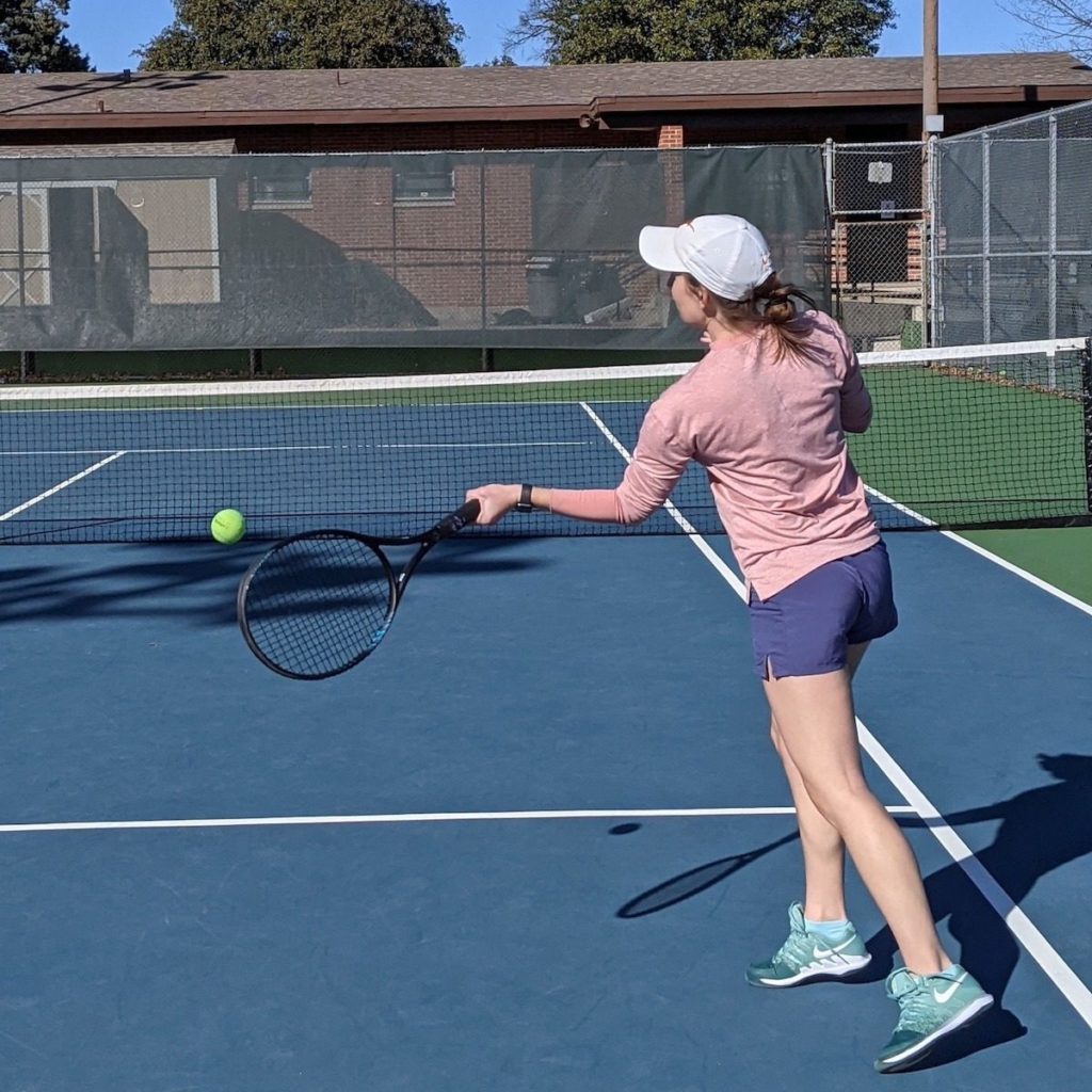 Hitting with the Diadem Nova tennis racquet