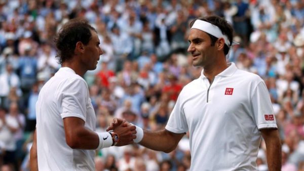 Roger Federer and Rafael Nadal - 2019 Wimbledon Singles Semifinals