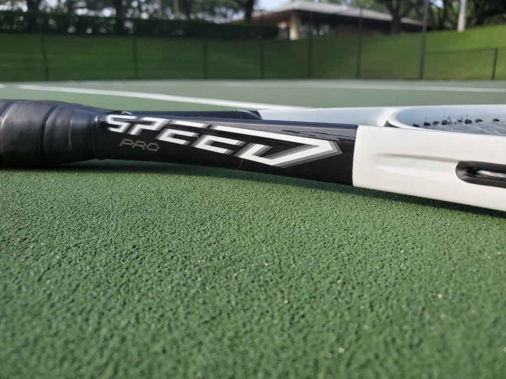 Head Speed Pro tennis racquet on the court