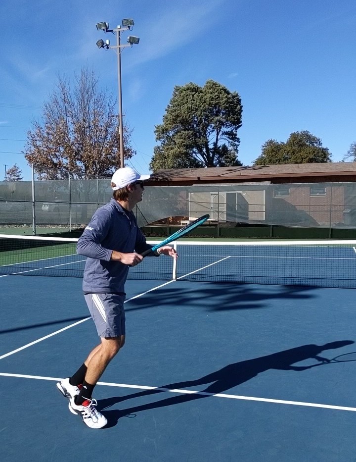 Will Boucek testing tennis gear