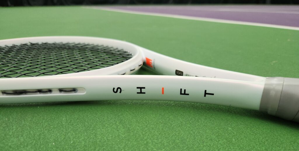 Wilson Shift tennis racquet on the tennis court
