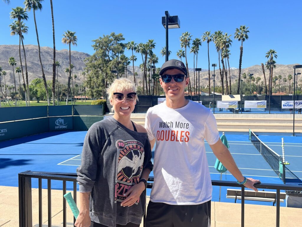 Bethanie Mattek-Sands and Will Boucek at Indian Wells 2022