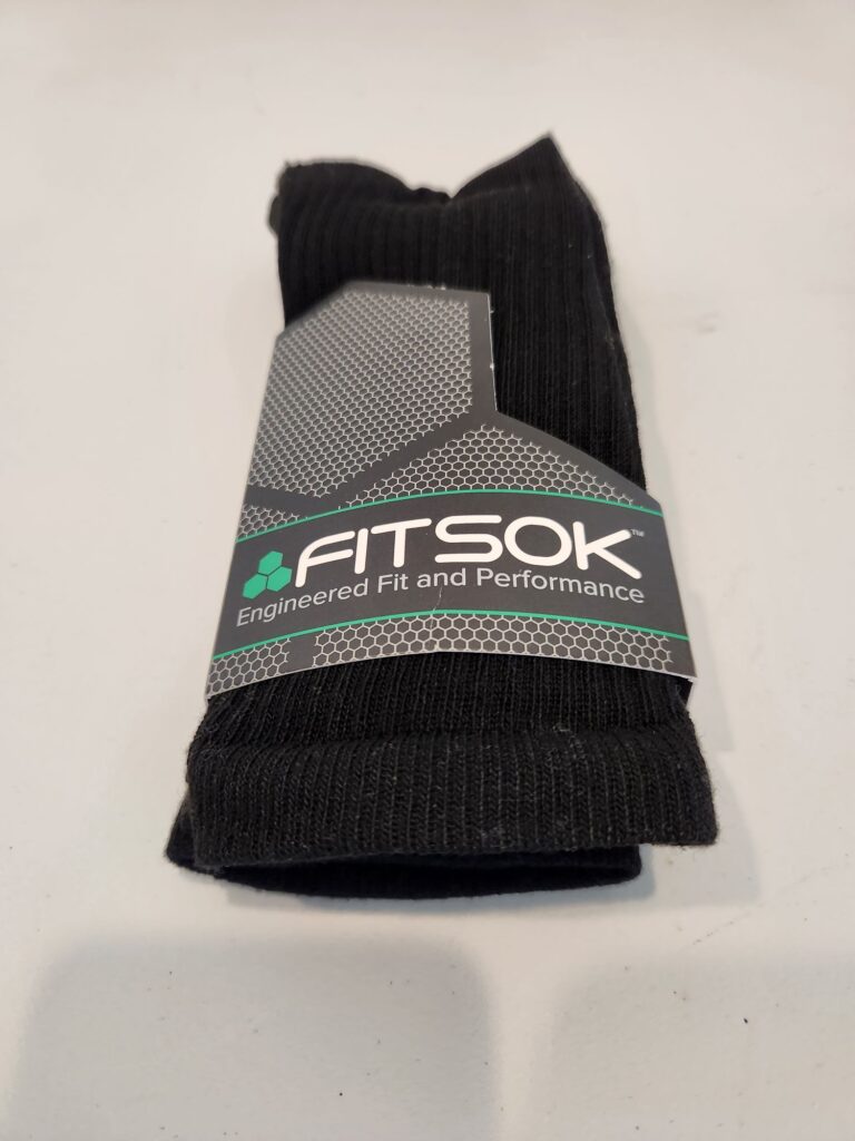 Black Fitsok crew tennis socks