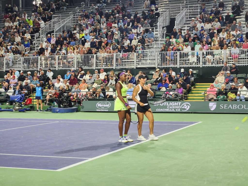 Coco Gauff and Jess Pegula at 2024 Indian Wells