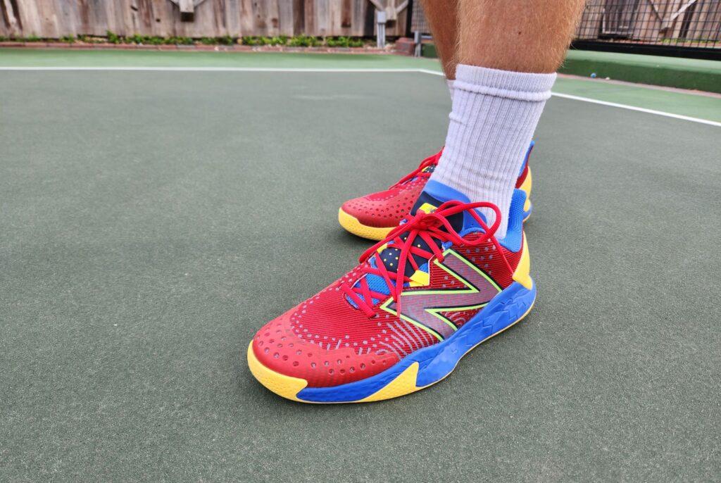 Tennis player wearing Fitsok tennis socks