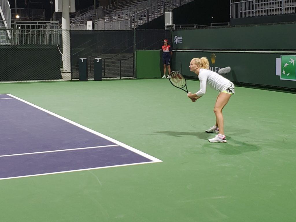 Katerina Siniakova playing doubles