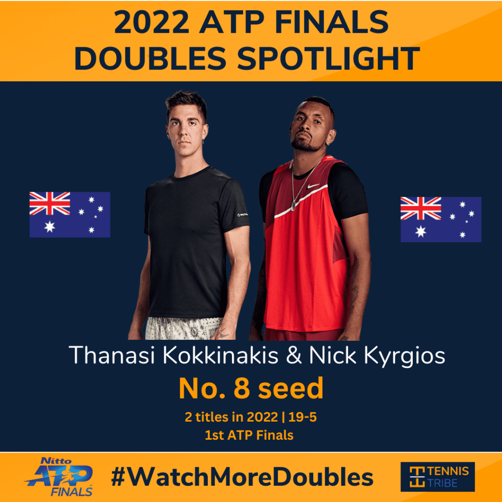 Thanasi Kokkinakis and Nick Kyrgios, 2022 ATP Finals