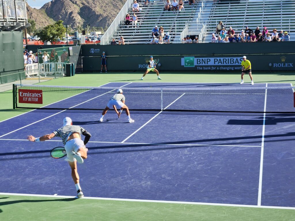 Nate Lammons and Jackson Withrow at 2024 Indian Wells