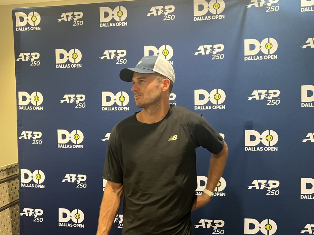 Tommy Paul during a press conference at the 2024 Dallas Open