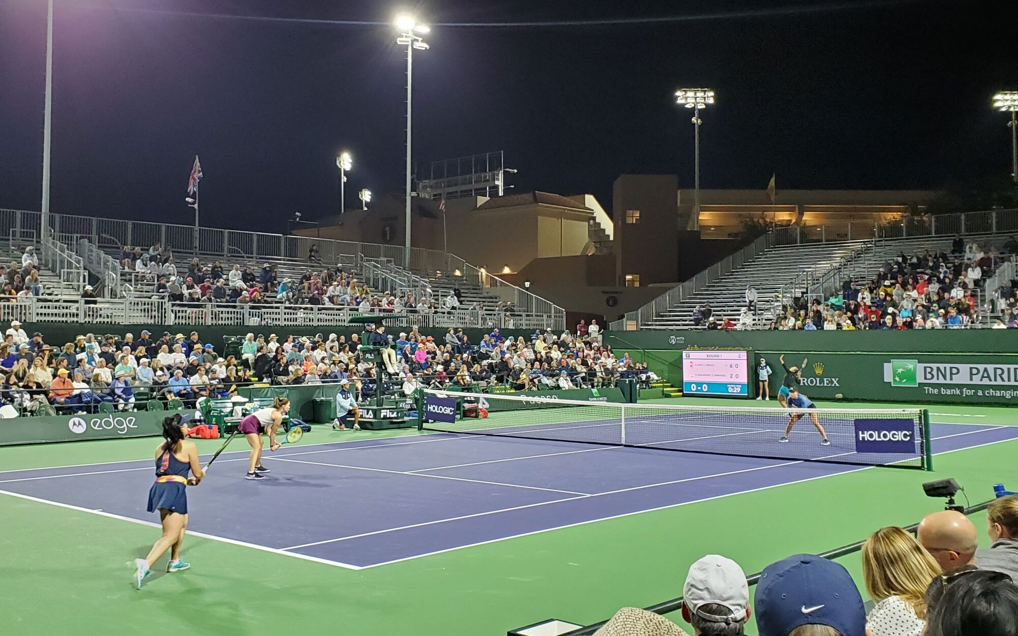 WTA Doubles Match at Indian Wells