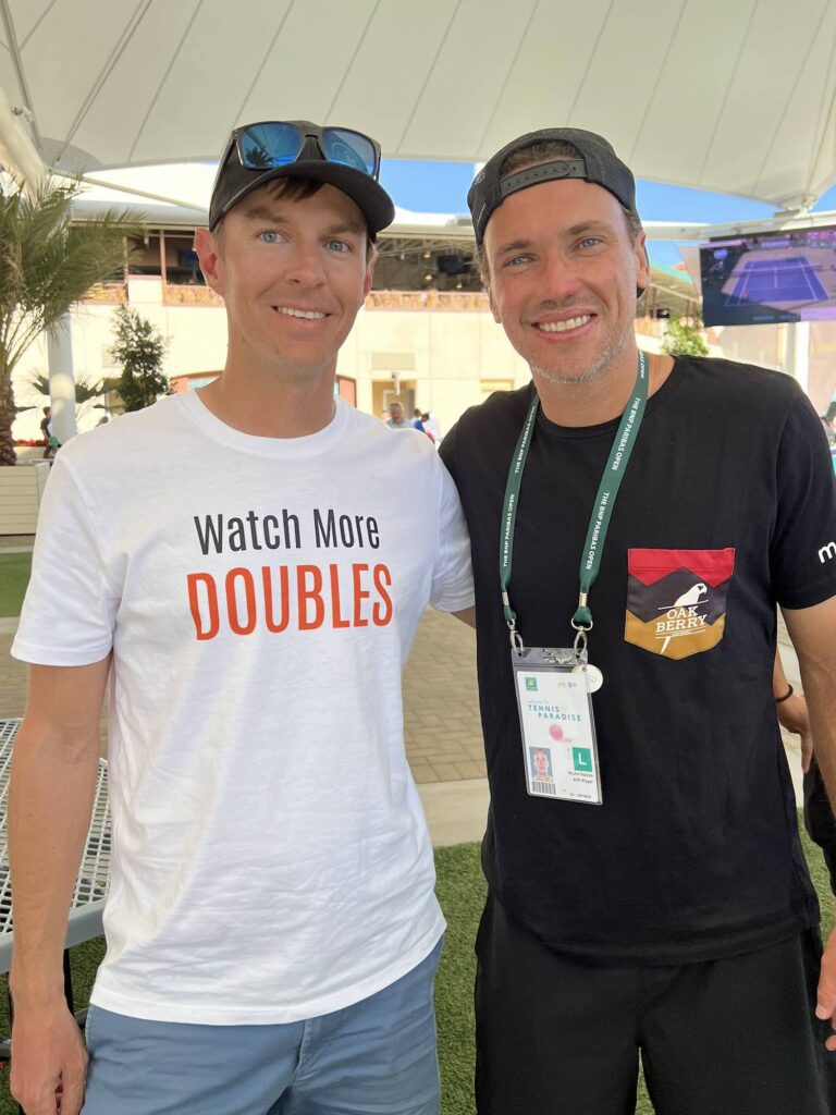 Will Boucek and Bruno Soares at Indian Wells Tennis Garden