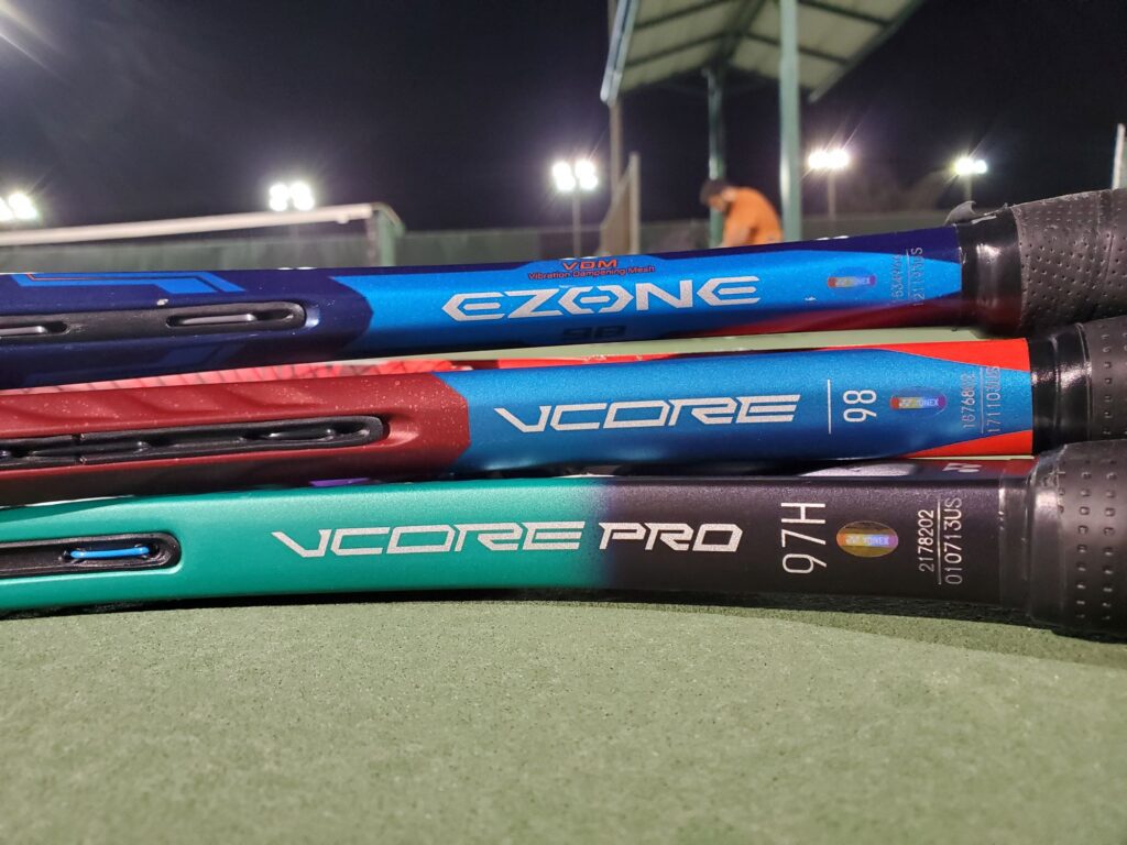 Yonex Vcore Pro with other racquets